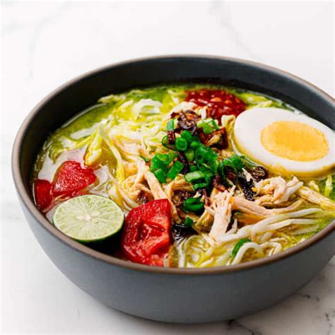 Soto Ayam Recipe (Indonesian Chicken Soup with Vermicelli) - Posh Journal