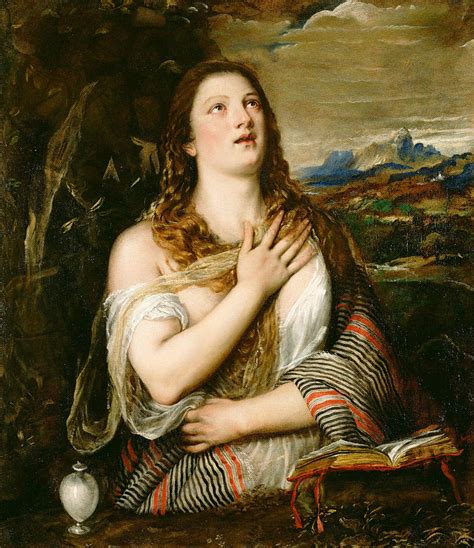 The Penitent Magdalene Painting by Titian - Pixels