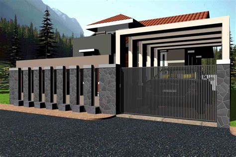 √ 60+ contoh model desain pagar rumah minimalis modern terbaru