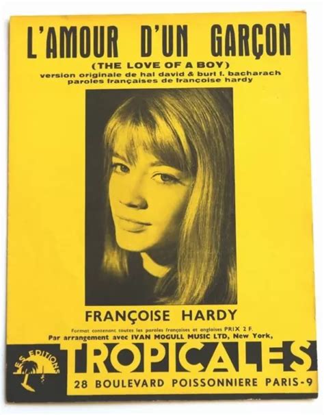 PARTITION SHEET MUSIC FRANCOISE HARDY : L'amour D'un Garçon *60's Dionne Warwick EUR 9,99 ...