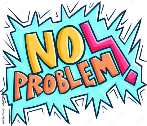 Funny "No Problem" grafitti cartoon Stock Vector | Adobe Stock