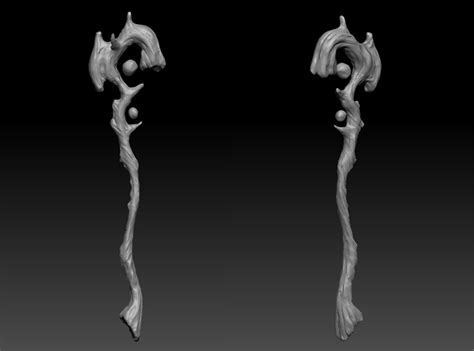 ArtStation - wooden Staff