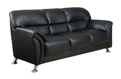 U9103 Black Vinyl Sofa by Global Furniture