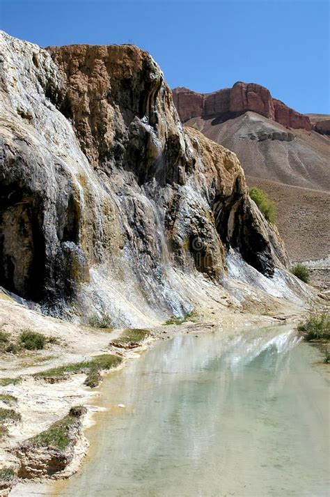 Band-e Amir Lakes, Afghanistan: View of a Travertine Dam from Below Stock Photo - Image of ...