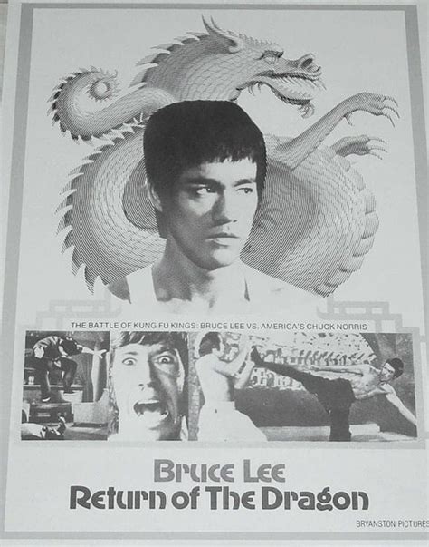 Original Rare Bruce Lee 李小龍 Return Of The Dragon Promo Poster US by ...