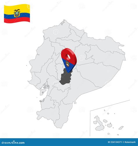 Location Chimborazo Province on Map Ecuador. 3d Location Sign Similar To the Flag of Chimborazo ...