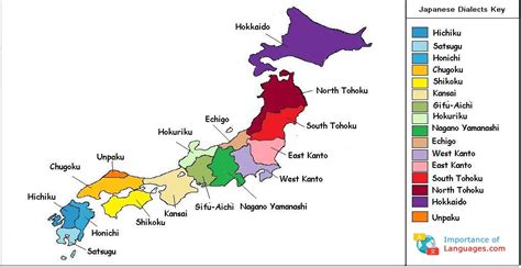 Japanese Language Dialect List & Map - ImportanceofLanguages.com