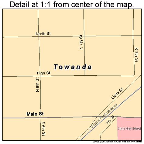 Towanda Kansas Street Map 2071125