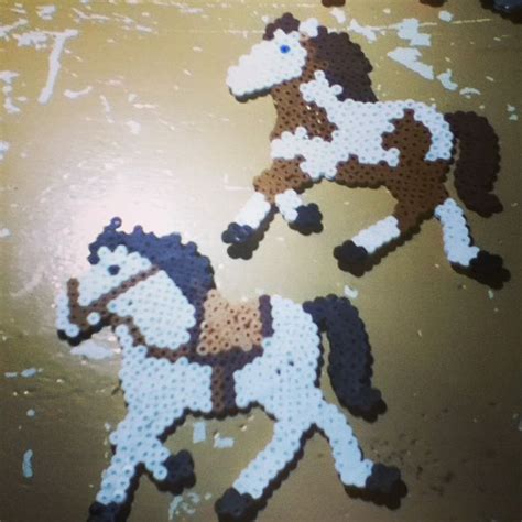 horses perler beads by Tiara Cunningham | Perline, Cavalli, Disegni