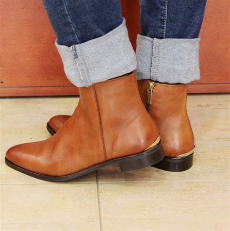 PERTINI 11405 Tan Leather Chelsea Boots