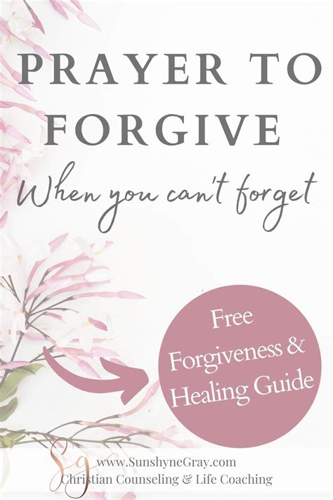 Prayer to Forgive Others (1) - Christian Counseling