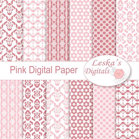 Pink Digital Paper: pink Scrapbook Paper Pink Lace, Scrapbook Paper ...