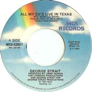 George Strait - All My Ex's Live In Texas | Releases | Discogs