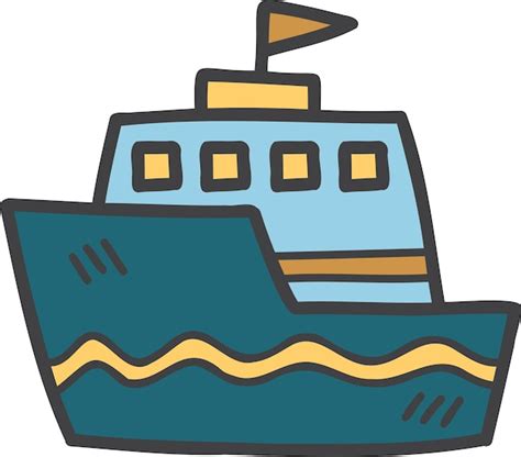 Premium Vector | Hand Drawn toy boat for kids illustration