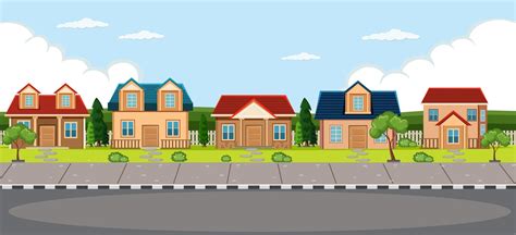 Simple village house background 1268739 Vector Art at Vecteezy