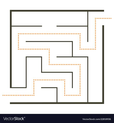 Simple maze Royalty Free Vector Image - VectorStock