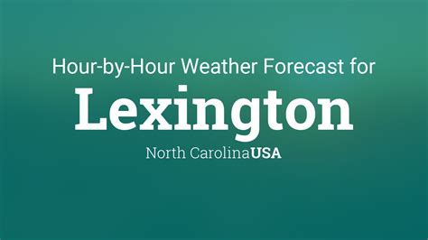 Hourly forecast for Lexington, North Carolina, USA