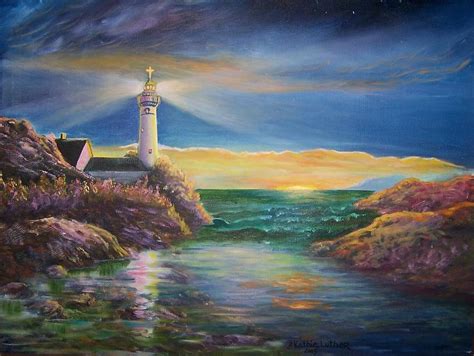 Jesus is the Lighthouse Painting by Kathleen Luther - Fine Art America