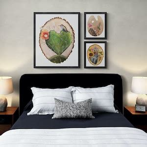 Corazón Espinado Art Print, Nopal Art, Heart Shaped Nopal Painting, Cactus Hummingbird Heart ...