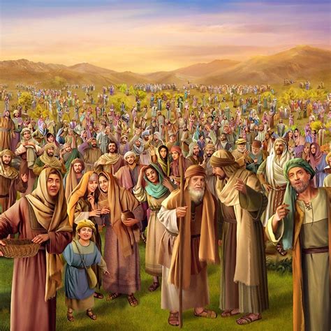 Jesus Feeds the Five Thousand | Bible pictures, Christian pictures ...