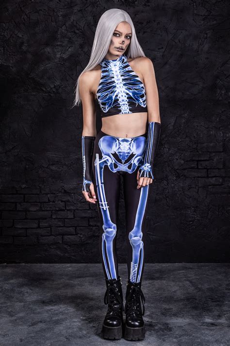 Glow in the Dark Skeleton Costume Woman Skeleton Leggings - Etsy