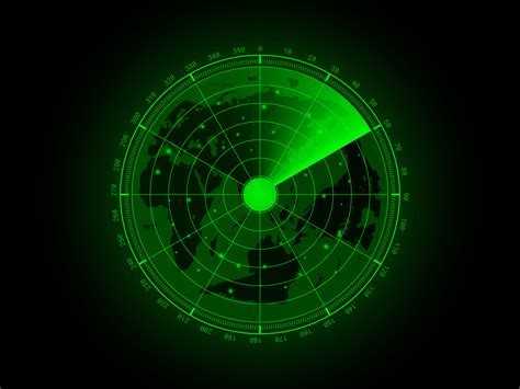 Radar screen Technology background radar display with scanning by MD ...