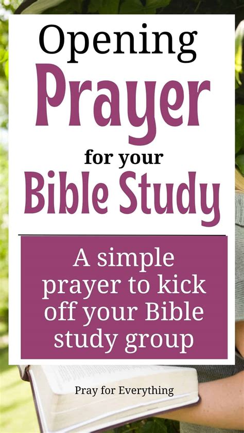 Opening Prayer for Bible Study