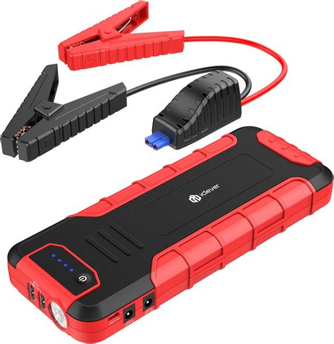 iClever 1300A Peak Portable Car Jump Starter (up to 8L Gas or 6.5L ...