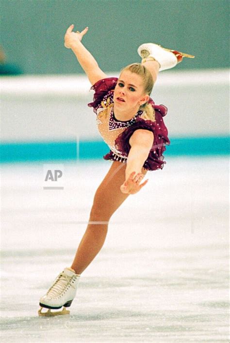 Tonya Harding performing her free skate during the XVll Winter Olympics ...