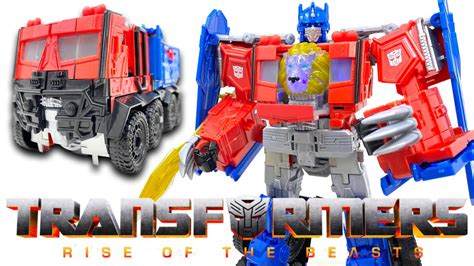 Transformers RISE OF THE BEASTS Beast Mode OPTIMUS PRIME Review - YouTube