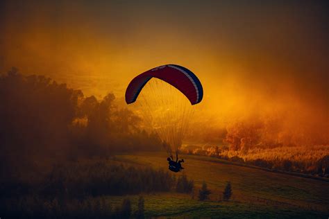 Parachuting Landscape Nature Wallpaper,HD Photography Wallpapers,4k Wallpapers,Images ...