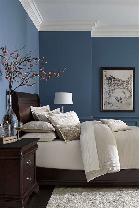 10+ Fancy Walnut Furniture Wall Color Photos | Blue bedroom walls, Best ...