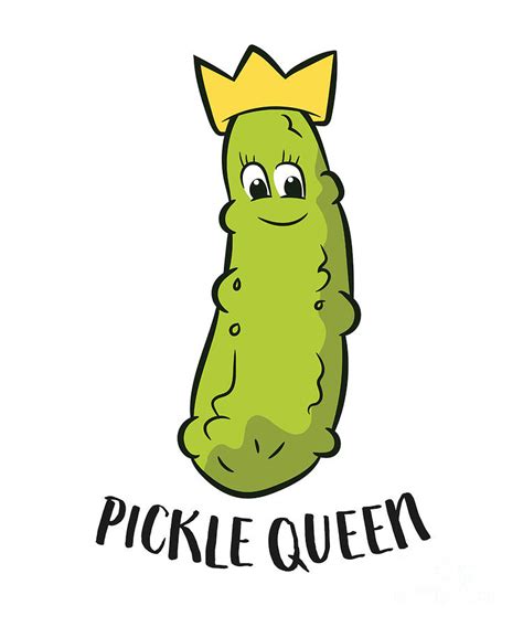 Funny Pickle Queen Funny Cucumber Pickle Girl Tapestry - Textile by EQ Designs