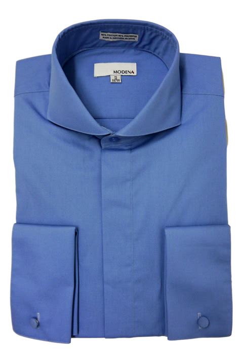 Modena - Cadet Blue Cutaway Collar Dress Shirt – CutawayCollars.com