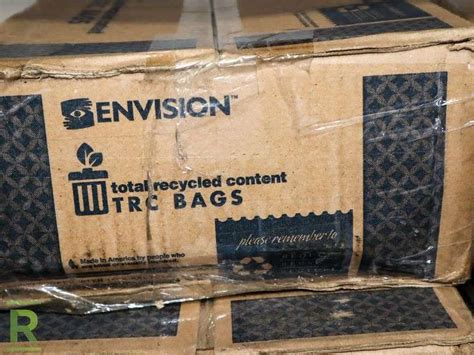 (6) Boxes of Envision 40-45 Gallon Total Recycled Content Trash Can ...