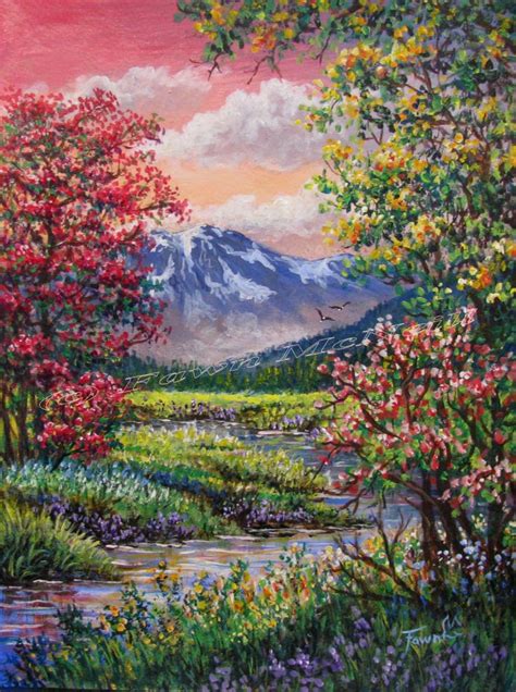 Spring Landscape Painting at PaintingValley.com | Explore collection of Spring Landscape Painting