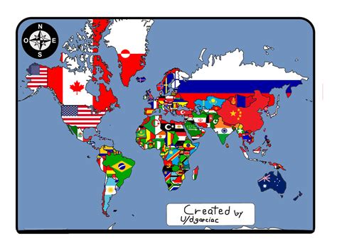 World map created in paint : mspaintflags