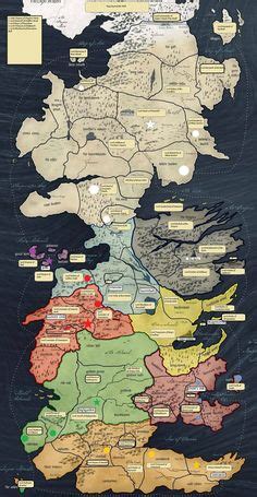 La Carte de GOT en détail | Carte de game of thrones, Carte westeros ...