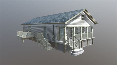 American wood house - 3D model by PetrDostal [9b8e6ee] - Sketchfab