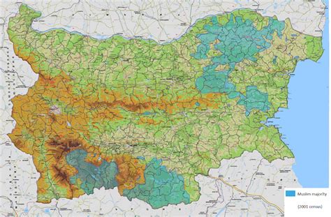 Bulgarian Turks | Map, Europe map, Bulgaria