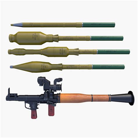 3d rpg 7 rpg7 grenades model