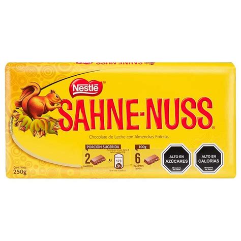 Sahne Nuss Nestle Chile Chocolate With Almonds 250 Grms Classic Chilean Food- Buy Online in ...