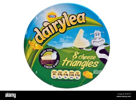 Dairylea 8 soft cream cheese triangles Stock Photo - Alamy