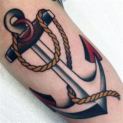 70 Traditional Anchor Tattoo Designs for Men [2024 Guide] | Anchor tattoo design, Anchor tattoos ...