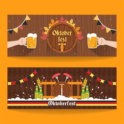 oktoberfest illustration horizontal banner design 11424536 Vector Art ...