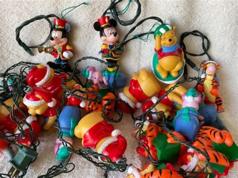 STRING OF DISNEY lights Pooh Mickey Tigger and 4 individual light clips $9.99 - PicClick