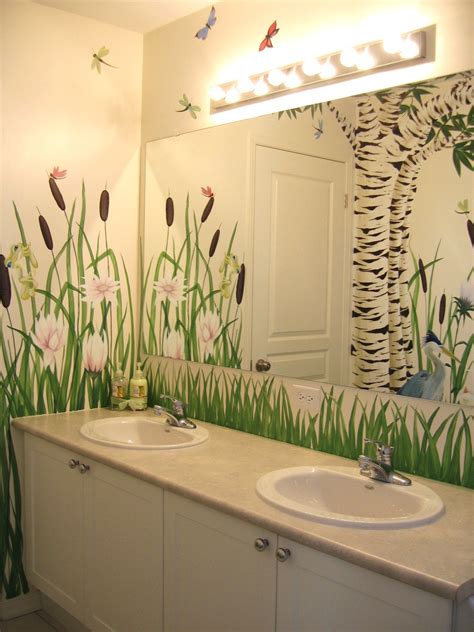 pondmural+finished6.JPG (image) | Bathroom mural, Funny bathroom decor ...