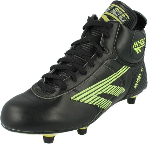 Mens Hi-Tec Rugby Boots 'Rugby' - Leather - Black - UK Shoe Size 7.5: Amazon.co.uk: Shoes & Bags