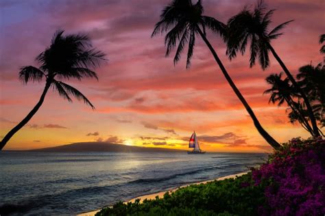 Hawaii Beaches Sunset Wallpaper