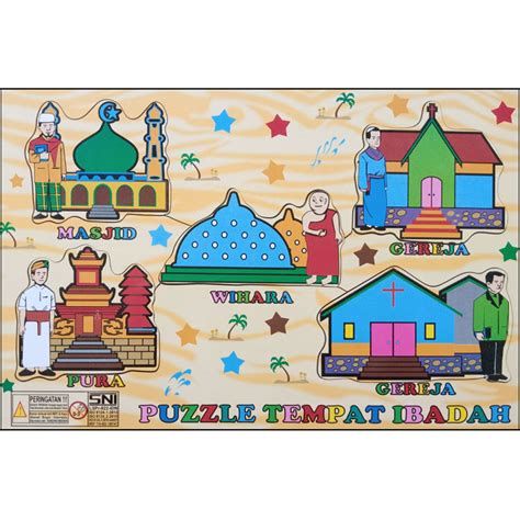 Puzzle Kayu Rumah Ibadah | Lazada Indonesia